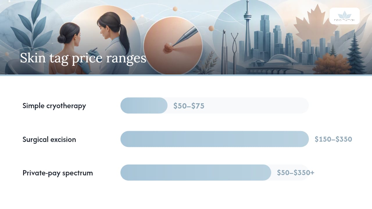 Skin tag removal price range in Canada