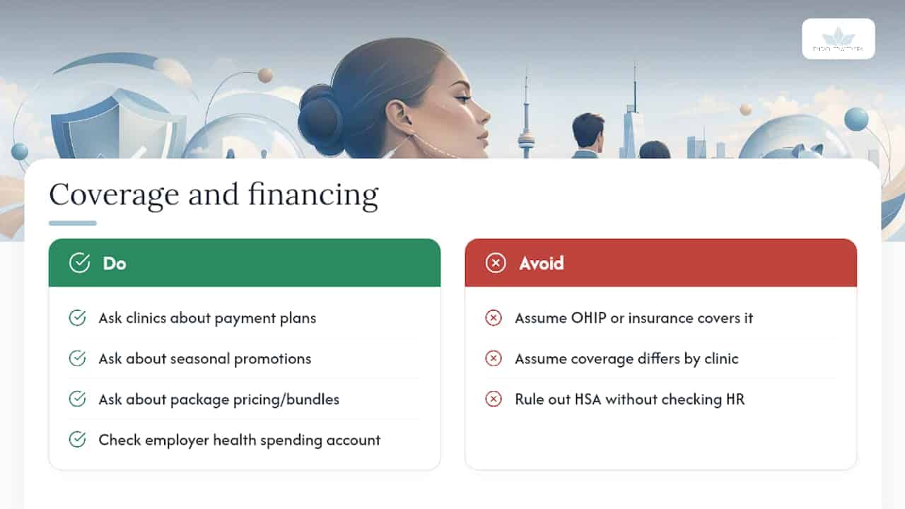 Can you finance jawline filler in Canada, or use insurance? — overview diagram