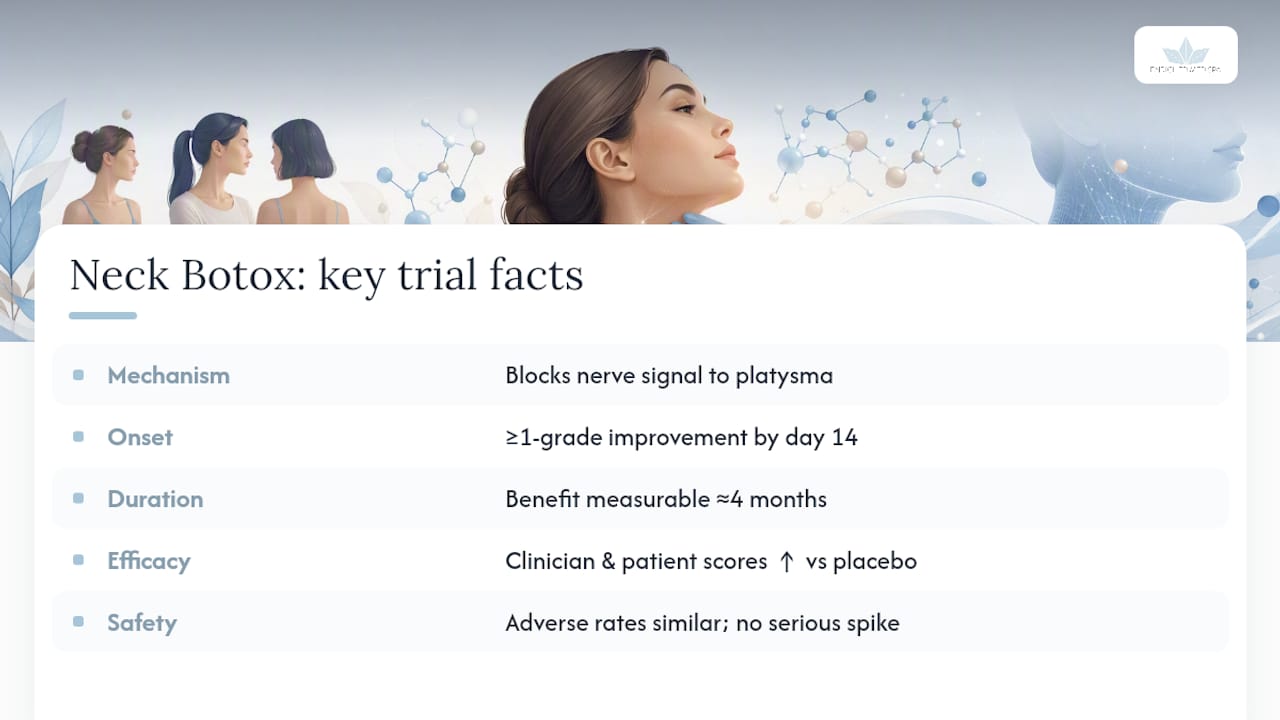 How does neck Botox work, and what does the research actually show? — overview diagram