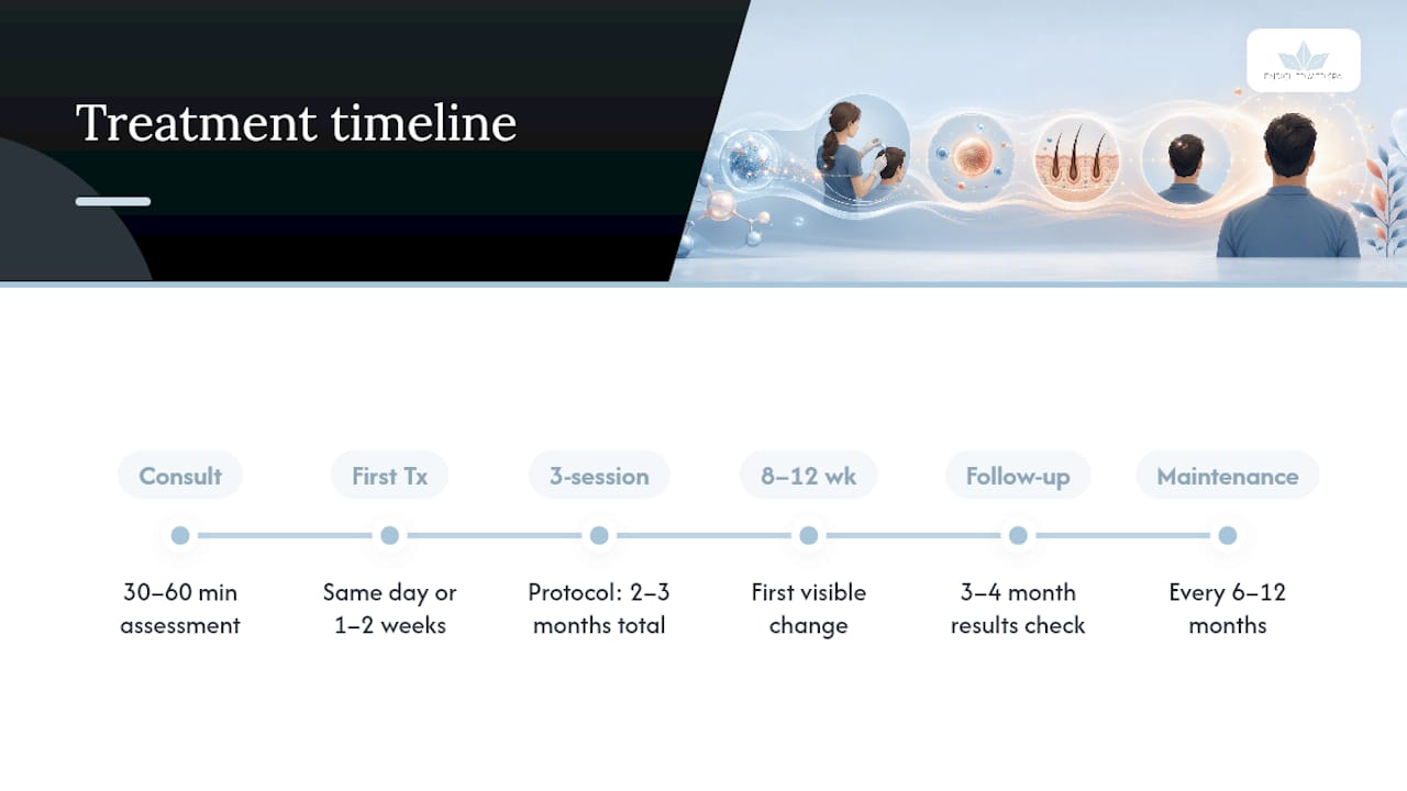 Exosome hair therapy treatment timeline