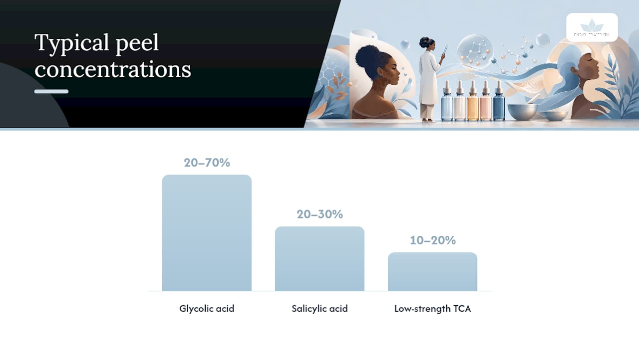 Which chemical peels treat melasma, and how do they work? — overview diagram