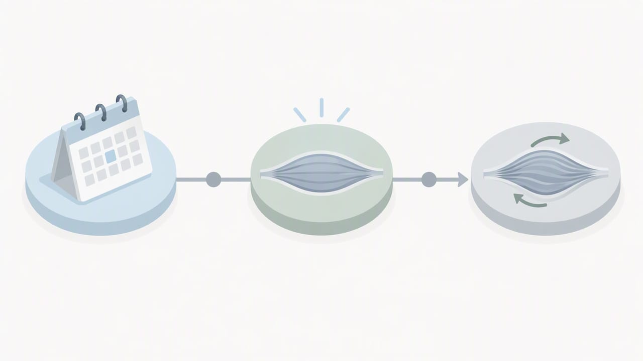 Illustrated Botox response tracking timeline