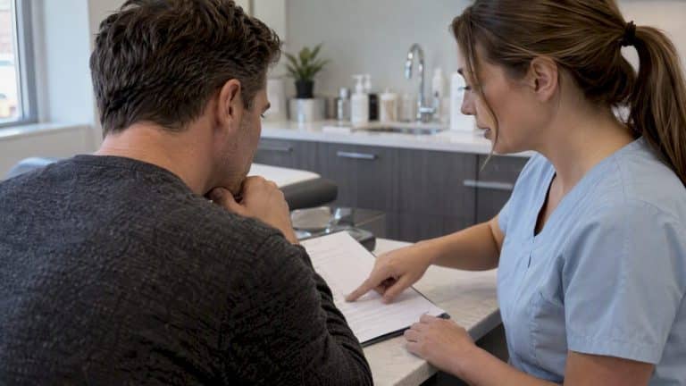 Man reviewing a Brotox treatment estimate