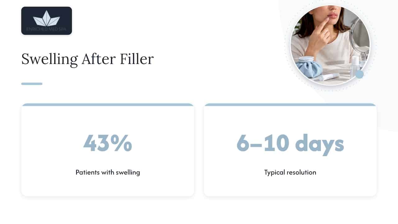 Why lips swell after filler — overview diagram