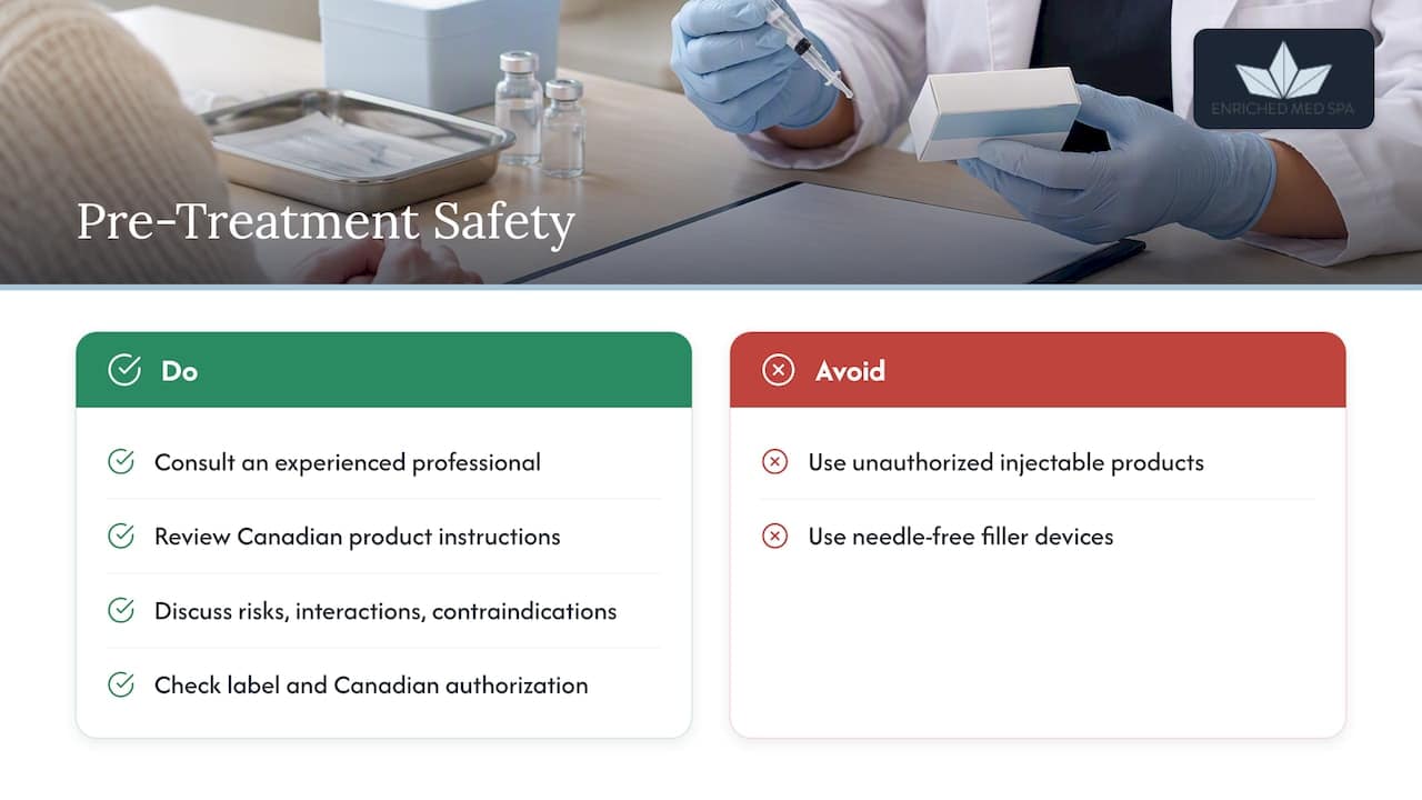 Safe treatment starts before the swelling — overview diagram